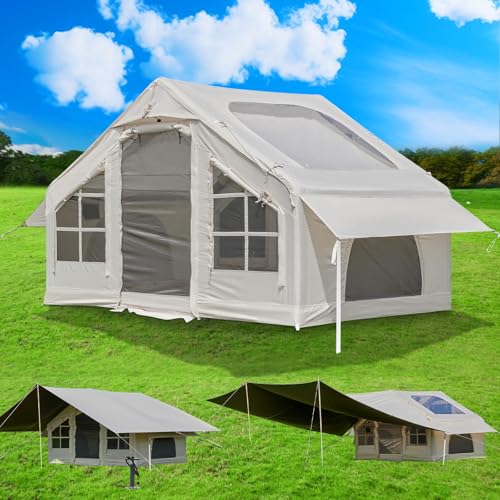 Inflatable Tent with Pump for 4-6 Person Camping, Waterproof Instant Setup E80331