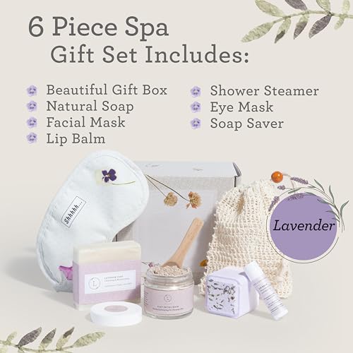 Lizush Luxury Spa Gifts for Women - 6 Piece Lavender Body Care Set K72960