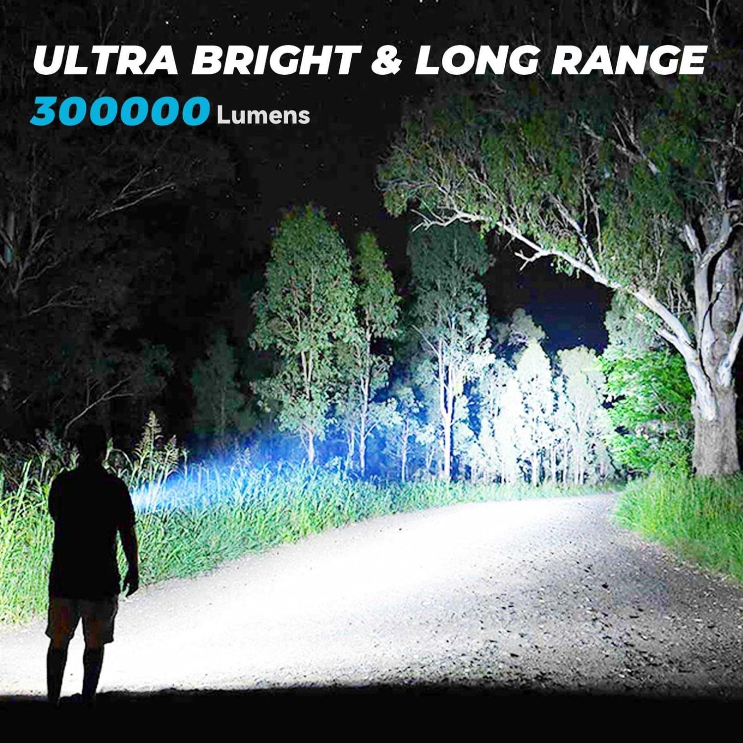 Rechargeable LED Flashlight 120000 Lumens J7282