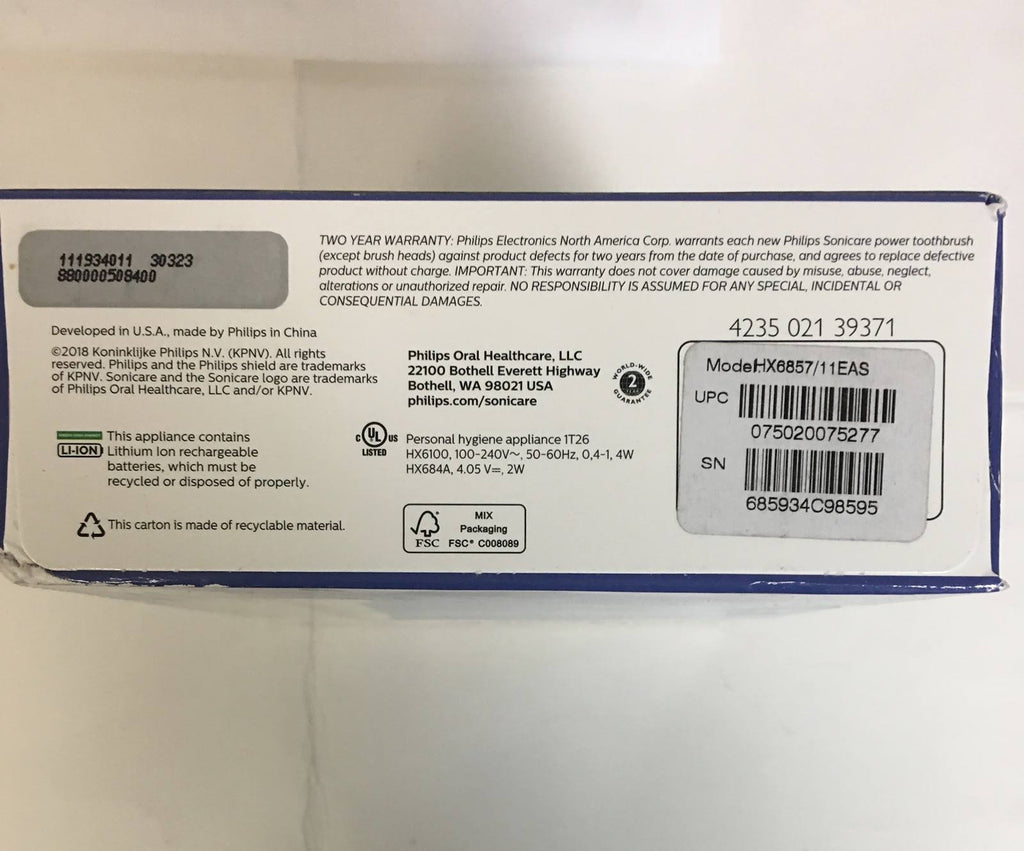 Philips Sonicare ProtectiveClean 5100 Electric Toothbrush K9107