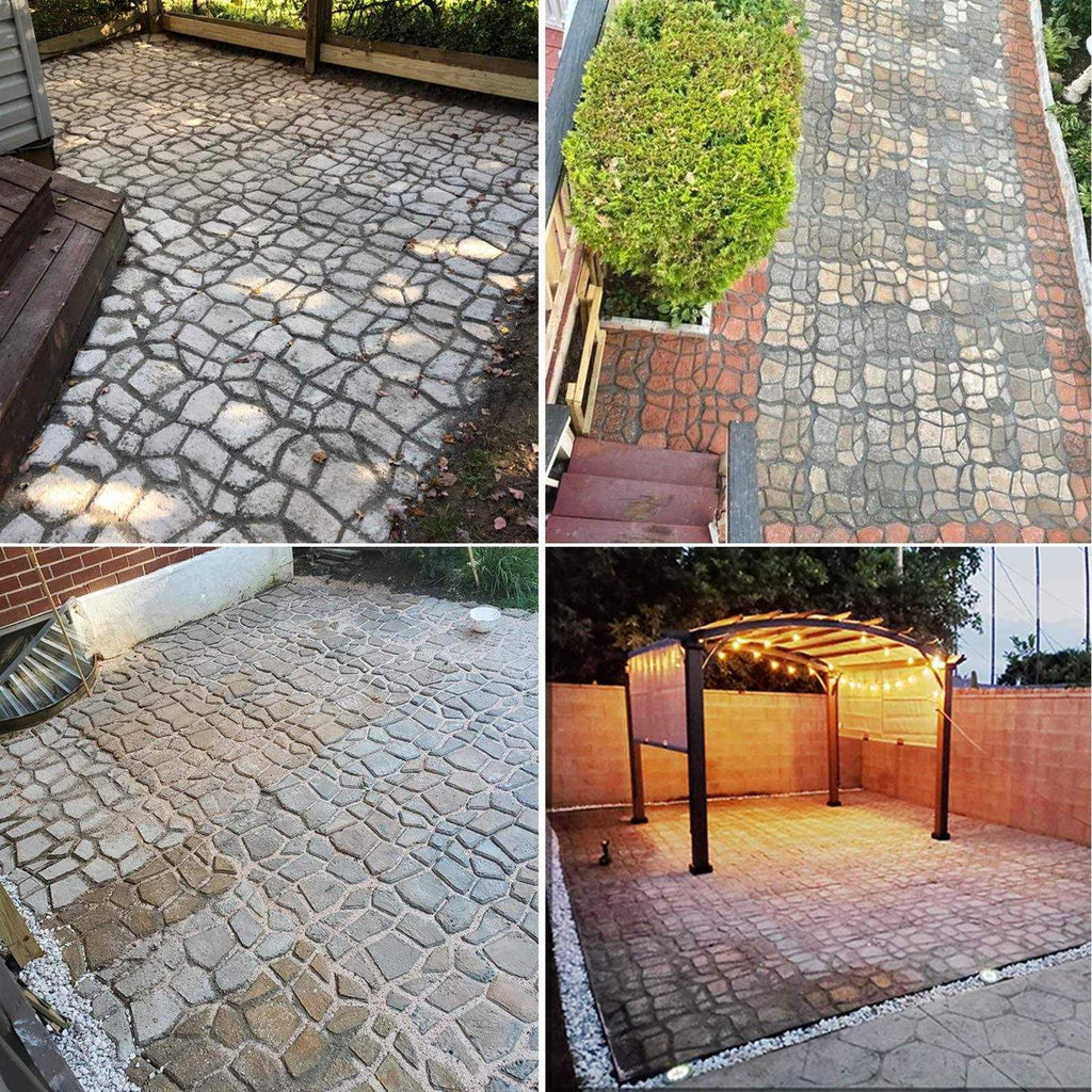 VanSmaGo Reusable Concrete Path Maker Molds for DIY Walkway Pavement W4602