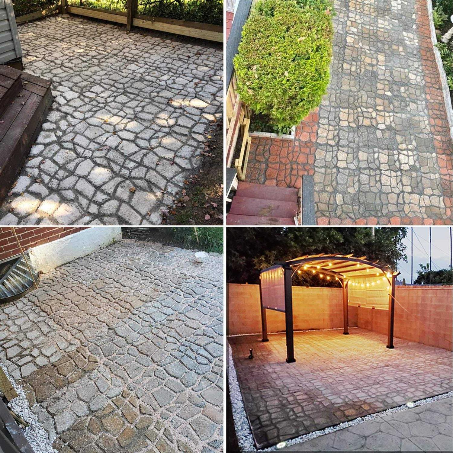 VanSmaGo Reusable Concrete Path Maker Molds for DIY Walkway Pavement W4602