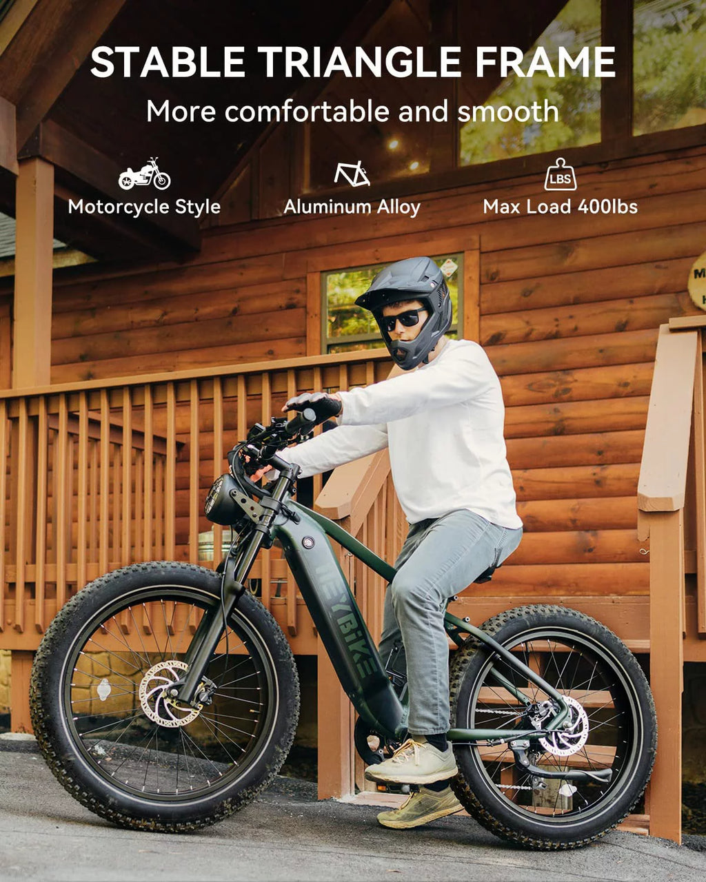 Heybike Brawn Electric Bike for Adults, 750W Fat Tire, 48V 18Ah Removable Battery Y439