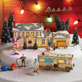 Christmas Holiday House Village Snow Village Christmas Vacation Lighted Building The Griswold Holiday Garage Lit Building Xmas Village Houses Gifts Decorations (A)