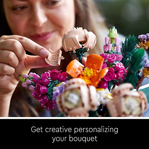 LEGO Icons Flower Bouquet Building Set for Home Decor, Ages 18+ G877