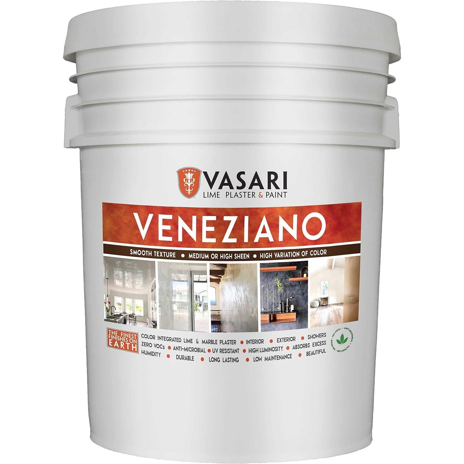 Vasari Lime Plaster &amp; Paint Veneziano Plaster Made from Natural Lime and Powdered Marble - Shop Hardware Tools Online Store
