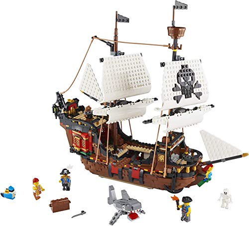 LEGO Creator 3 in 1 Pirate Ship Building Set 31109, 4 Minifigures, Ages 9+ G630