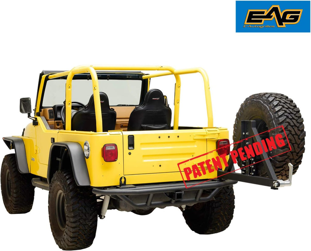 EAG Tubular Rear Bumper with Tire Carrier for 87-06 Wrangler TJ YJ H798140