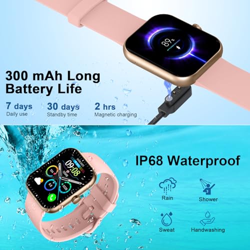 Smart Watch 1.96 HD Fitness Tracker with Heart Rate Monitor for Men Women X2198