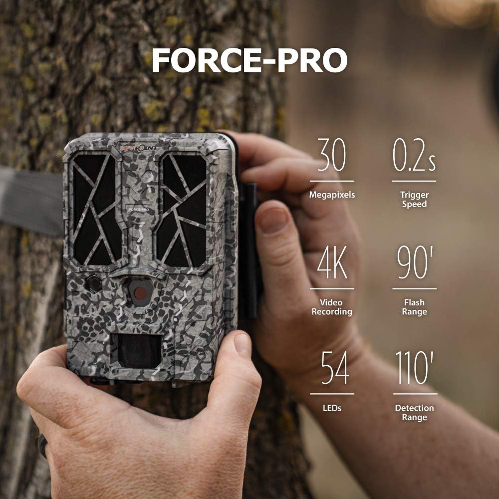 SPYPOINT Force-PRO Trail Camera 30MP with 16GB SD Card and Steel Reinforced Strap D942
