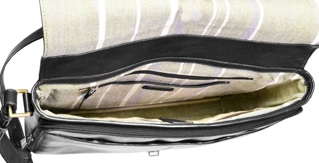 Hidesign Parker Leather Laptop Briefcase Black Z122