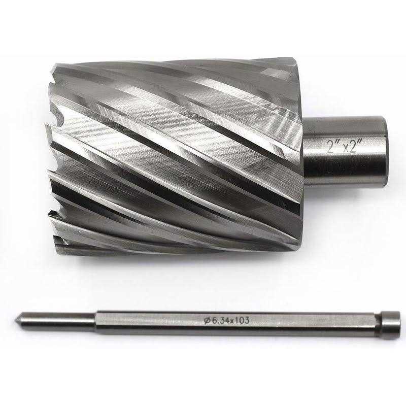 JESTUOUS Annular Cutter 3/4" Weldon Shank HSS with Pilot Pin for Magnetic Drill M16658