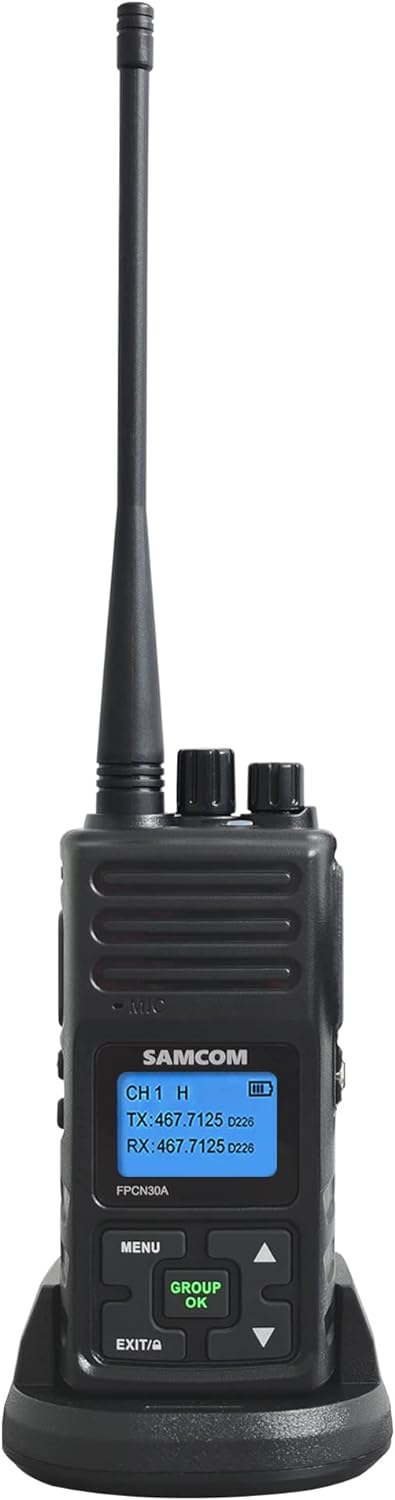 Two Way Radio, SAMCOM Long Range Walkie Talkies for Adults Rechargeable, 5 Watt High Power Portable Two-Way Radio Walky Talky with Group Talk Function for Business Camping Hiking (Black 6 Pcs)