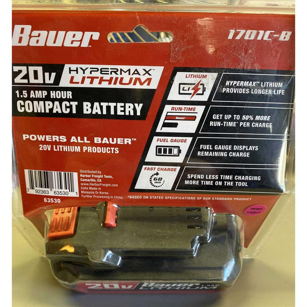 Bauer 20V 1.5 Ah Lithium-Ion Compact Battery T2744