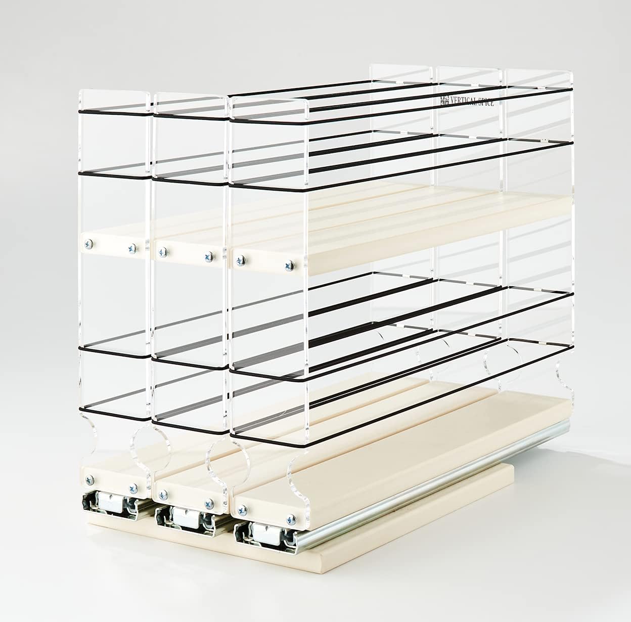 Vertical Spice 222x2x14 DC Spice Rack Cabinet Mounted 3 Drawers S619