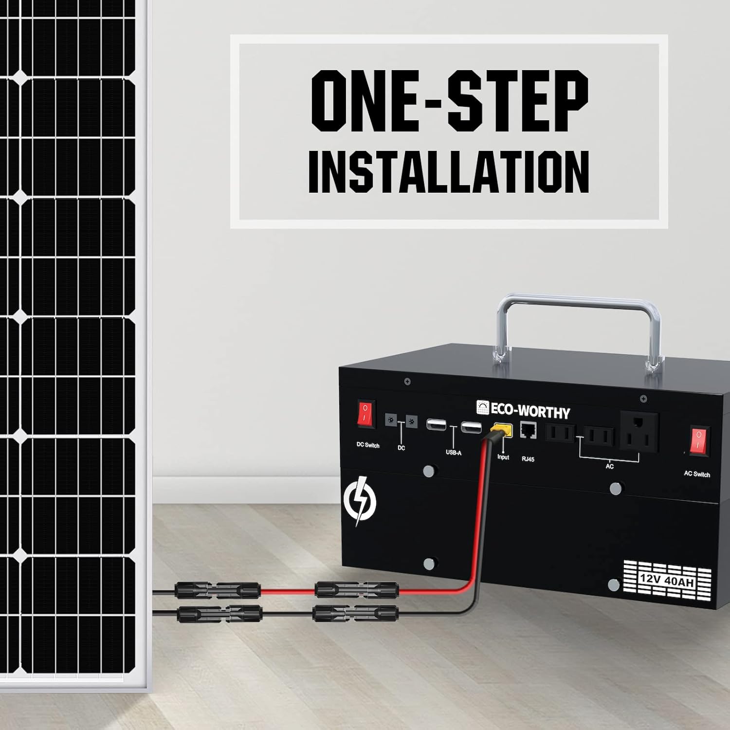 ECO-WORTHY 400W 1.6KWH Complete Solar Power System for RV Camper Marine Emergency J81841