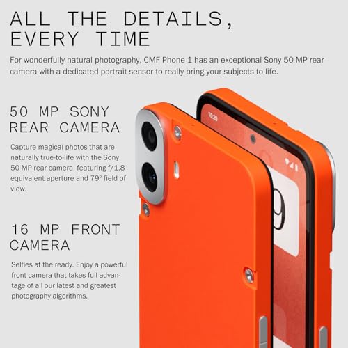 CMF Phone 1 8+256GB Unlocked Smartphone, 50MP Camera, AMOLED Display, Light Green S519