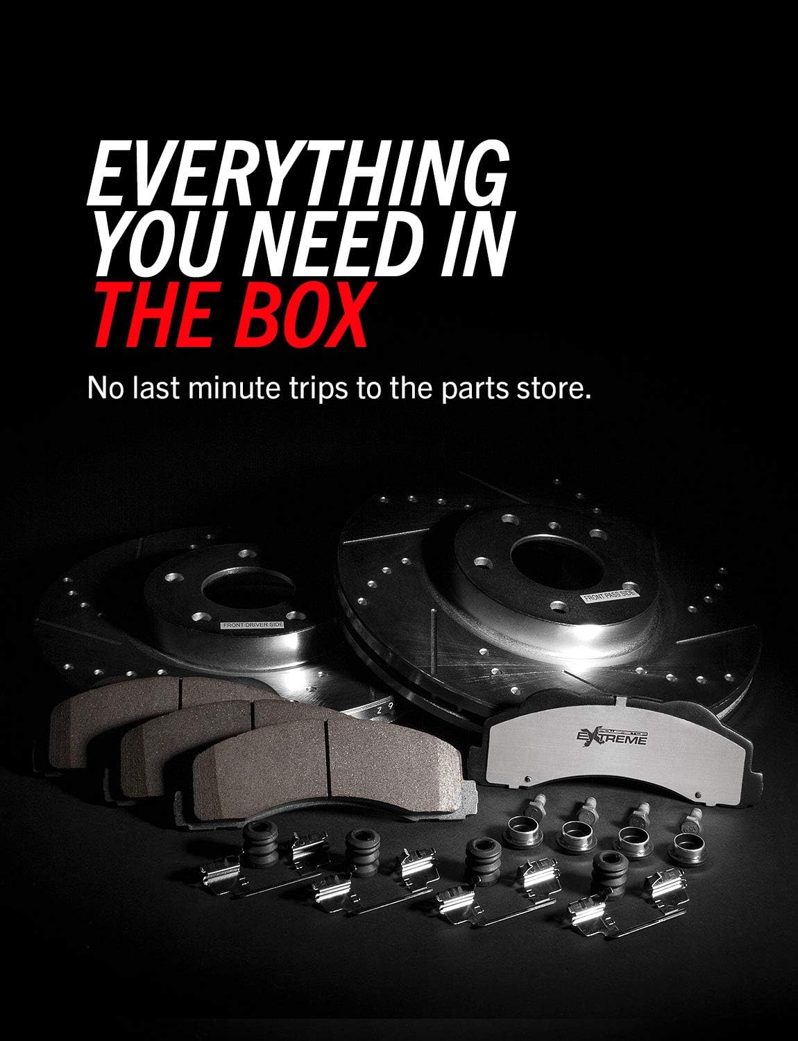 Power Stop K1304-26 Z26 Carbon Fiber Brake Pads with Drilled & Slotted Rotors Kit Y894