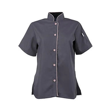 2127SLPKXL – KNG – XL Women’s Active Slate and Pink Chef Shirt