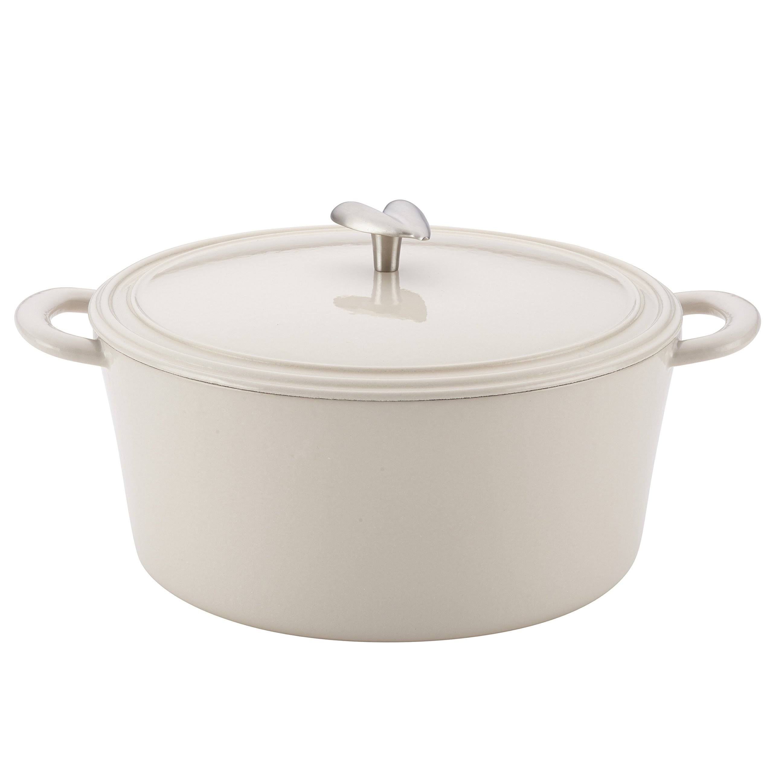 Ayesha Curry 6-Quart Cast Iron Enamel Dutch Oven French Vanilla