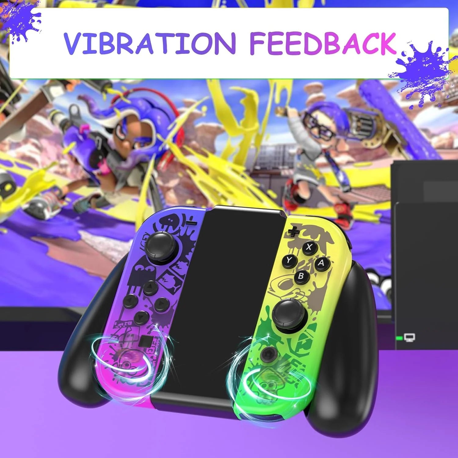 Nintendo Switch Controller Joy Con Splatoon Wireless Motion Control Q695