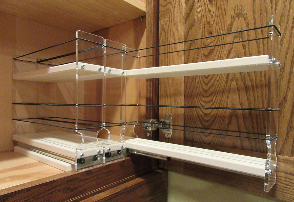 Vertical Spice 222x1.5x11 DC Spice Rack 3 Drawers Cabinet Mounted O1808