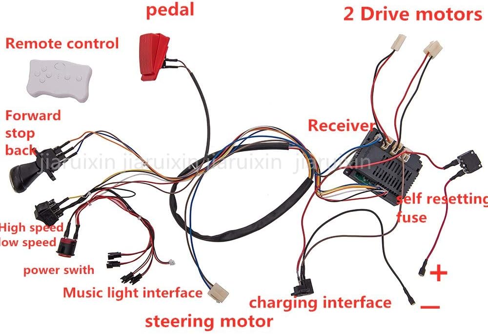 weelye Kids Ride On Car 12V DIY Modified Wires Remote Control Circuit Board Set M17789