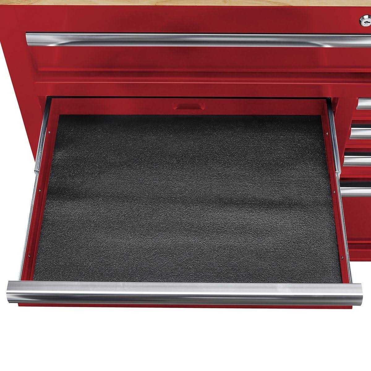 Yukon 46 in. 9 Drawer Mobile Storage Cabinet with Solid Wood Top Y73408