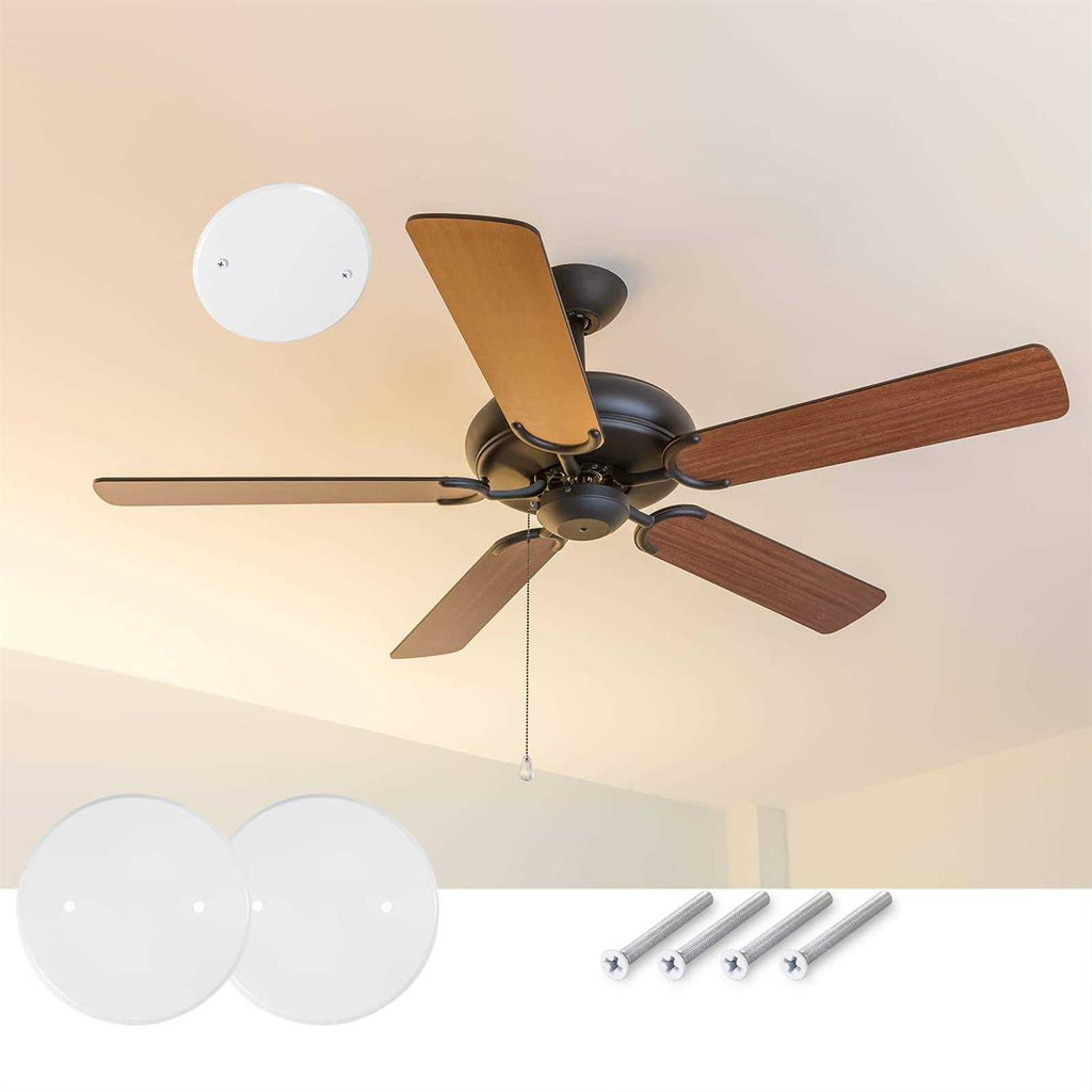 4 Pack 5 Inch Metal Ceiling Cover Plate with Screws O221557