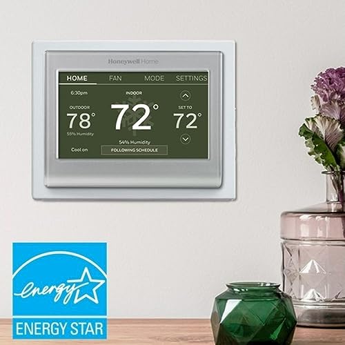 Honeywell Home RTH9585WF Wi-Fi Smart Color Thermostat, 7-Day Programmable, Touch Screen, Energy Star, Alexa Ready I259972