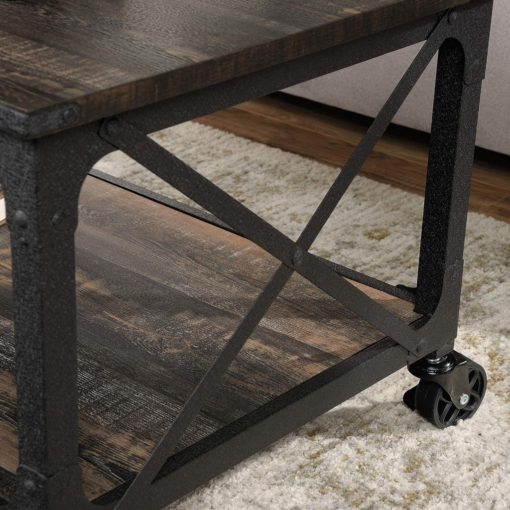 Sauder Steel River Coffee Table, Carbon Oak Finish J1972