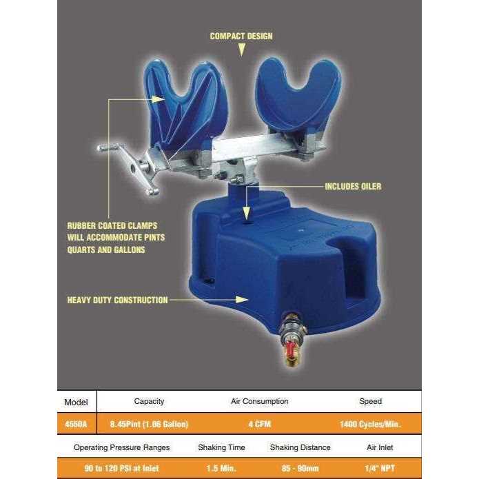Astro Pneumatic 4550A Air Operated Paint Shaker Y58006