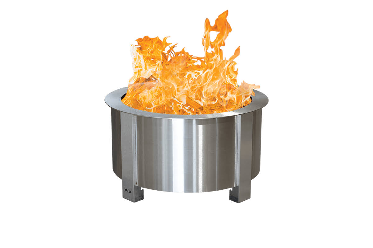 Breeo x Series 24 Smokeless Fire Pit Stainless Steel V664