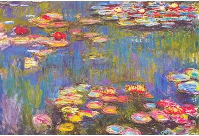 &Water Lilies, 1916& by Claude Monet - Print on Paper Alcott Hill Format: Canvas, Size: 40x22 H x 60x22 W x 1.5x22 D