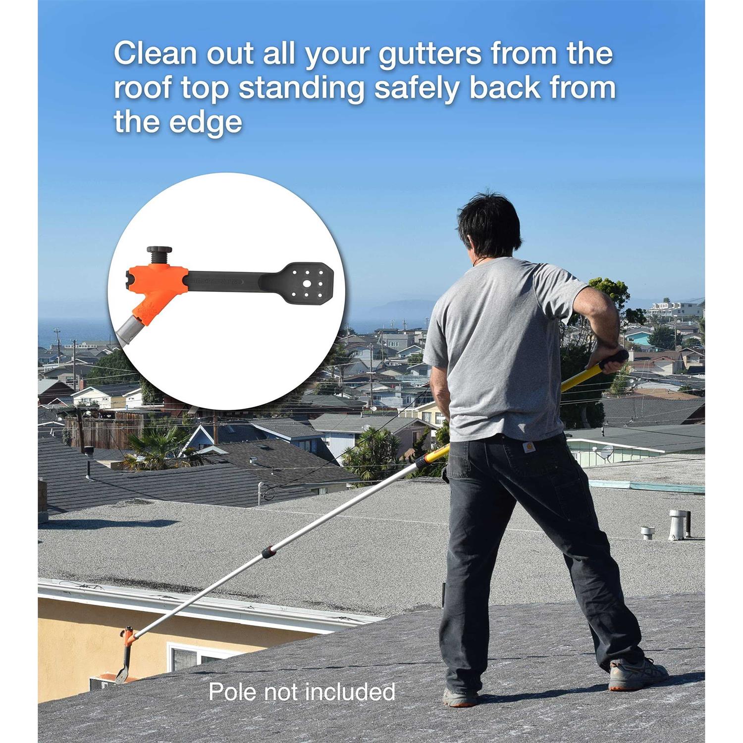 MCCAULEY Gutter Cleaner PRO, Ground Gutter Cleaning Tool B6955
