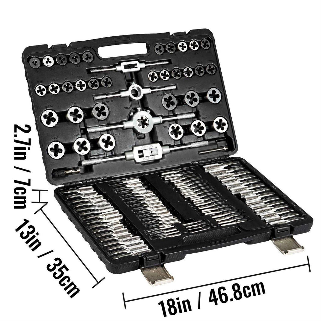 VEVOR 110Pcs Tap and Die Set Metric M2-M18 Titanium with Storage Case W6784