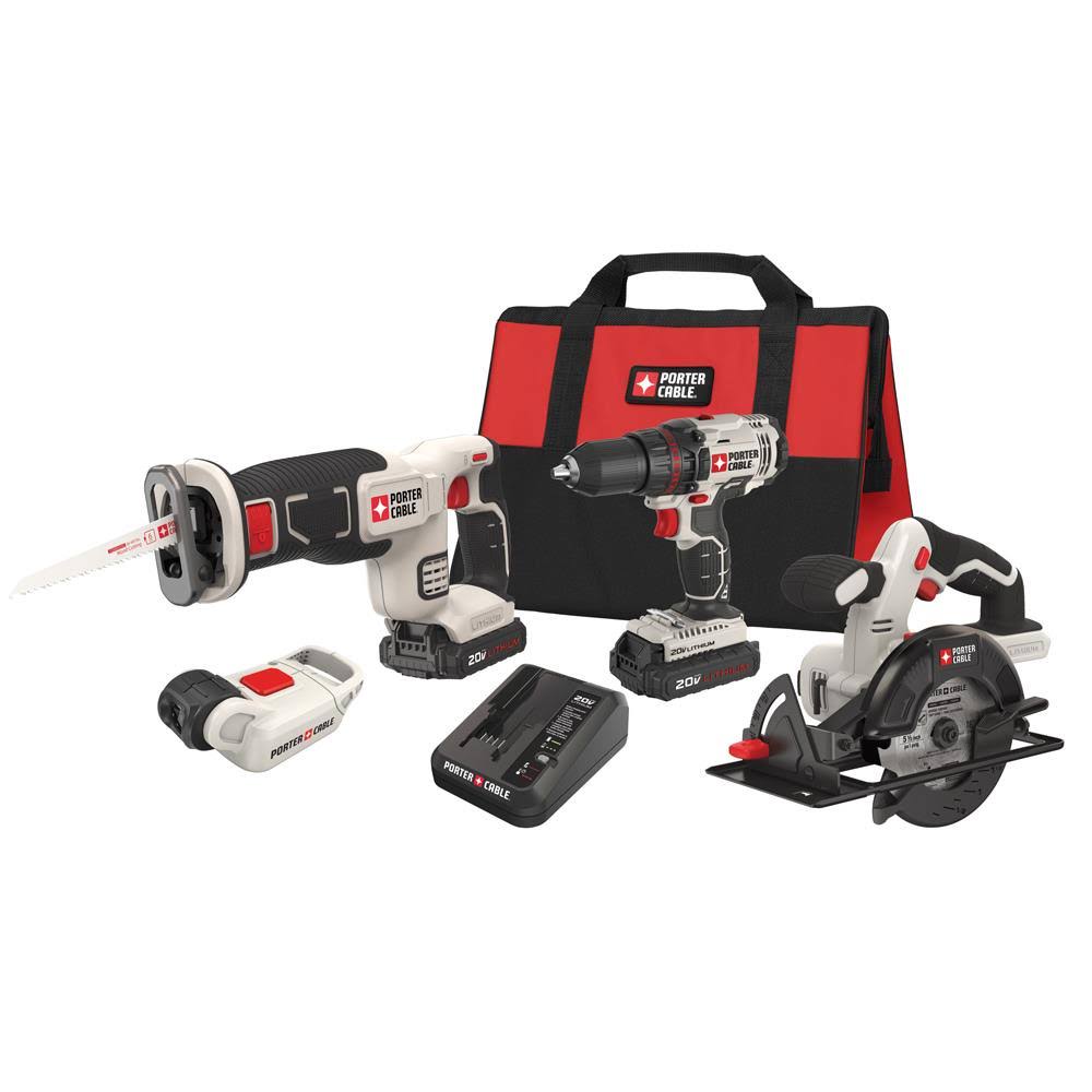 Porter-Cable PCCK616L4 20V Max Lithium Ion 4-Tool Combo Kit