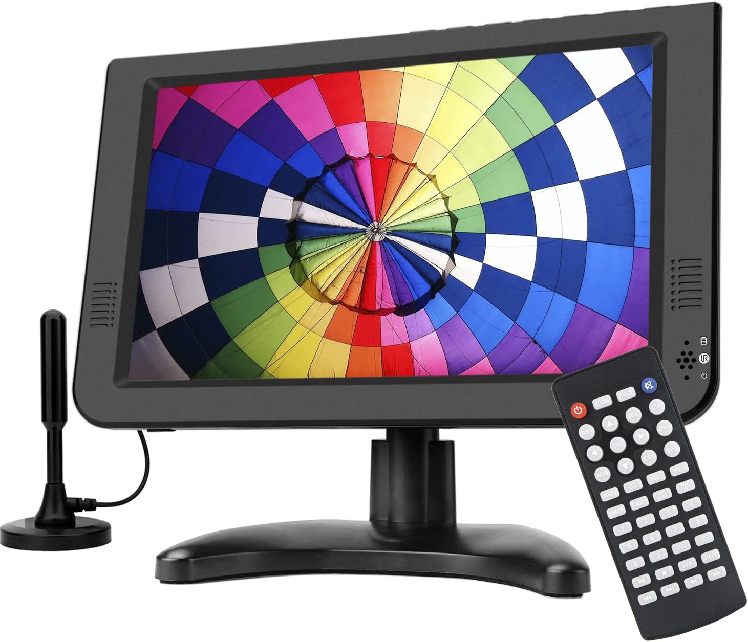 10.6 inch, Portable TV with Rechargeable Battery TV, Built-in ATSC Digital Tuner, USB/TF Card Slot and AV/HDMI Port