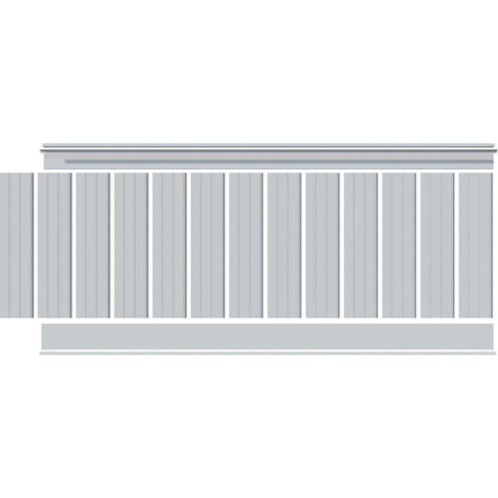 Ekena Millwork Deluxe Beadboard PVC Wainscoting Kit 8 ft A986738