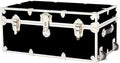 Rhino Trunk & Case Large Armor Roller Trunk with Mounted Wheels, Summer Camp, College, Storage 32x18x14 (Black)