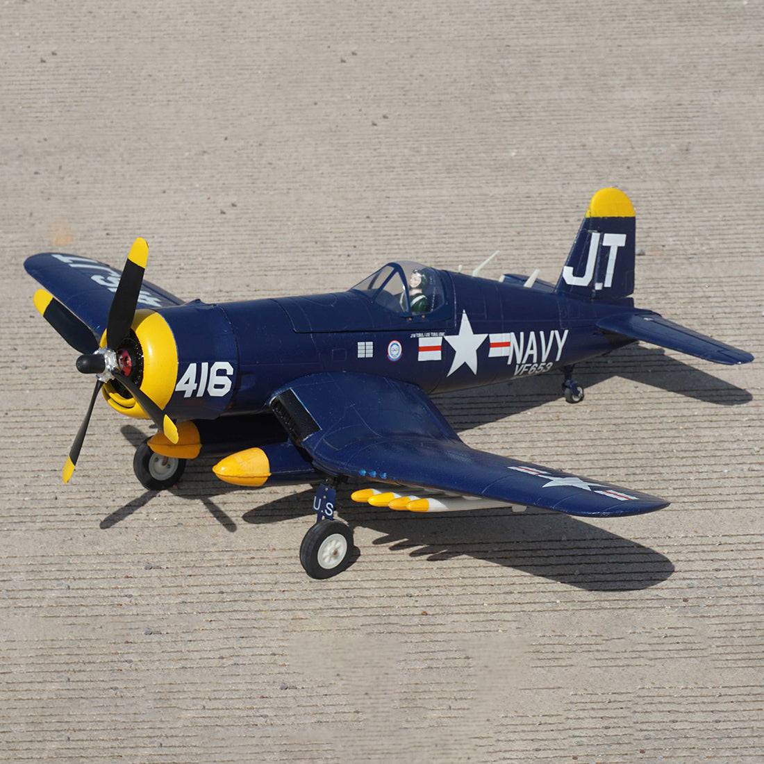 RC Airplane PNP Navy Blue 1200mm Wingspan Fighter Model J92063