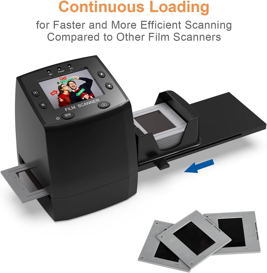 135 Film Scanner High Resolution Slide Viewer with SD Card Save F70674