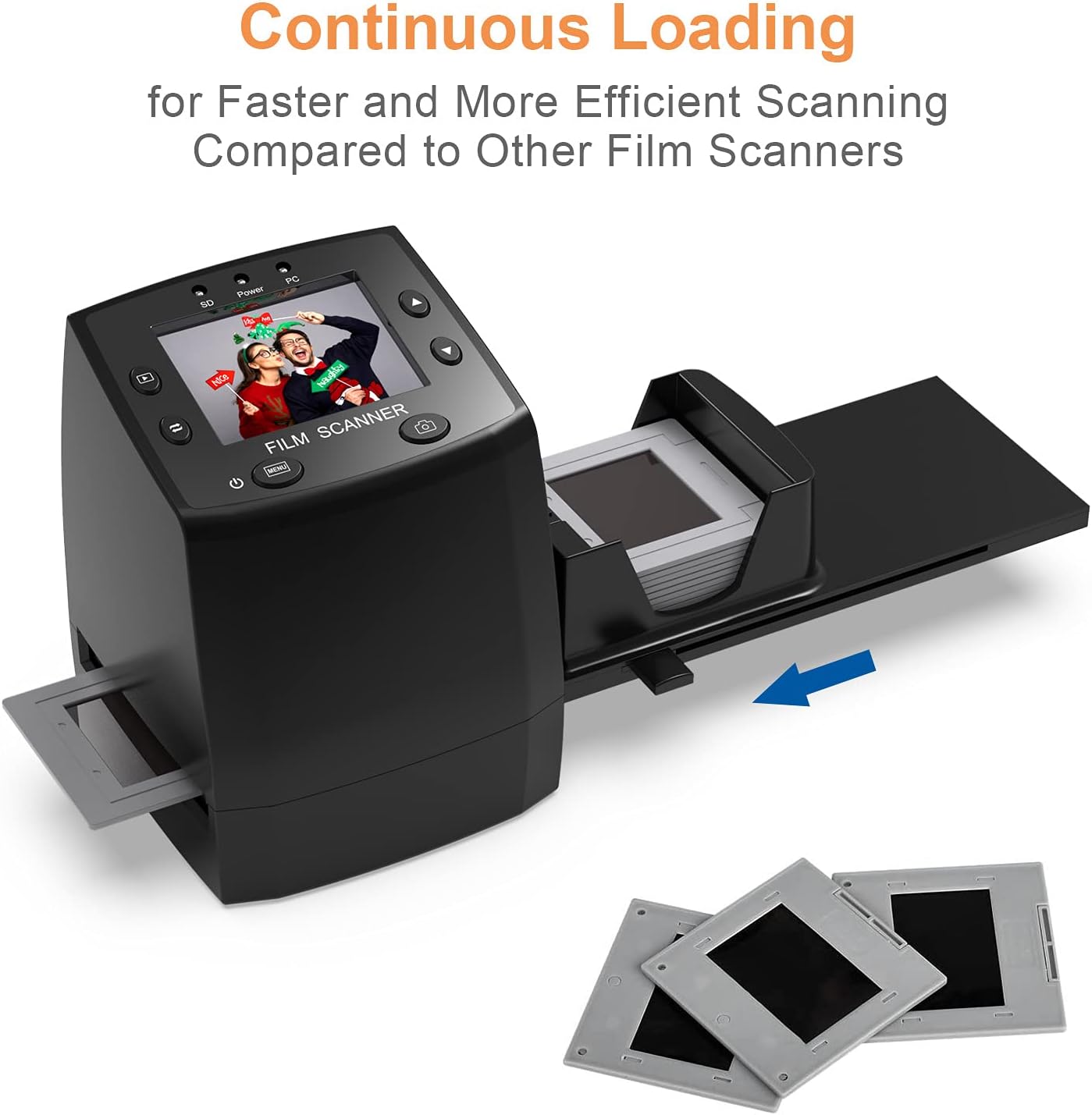 135 Film Scanner High Resolution Slide Viewer with SD Card Save F70674