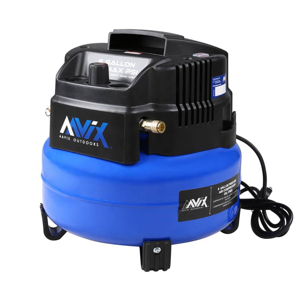 Aavix 6 gal. Portable Electric 150 PSI Oil-Free Pancake Air Compressor