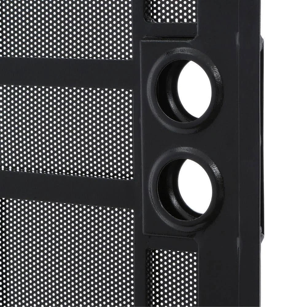 Titan ArcadaMax Black Surface Mount Outswing Steel Security Door with Perforated Screen R580