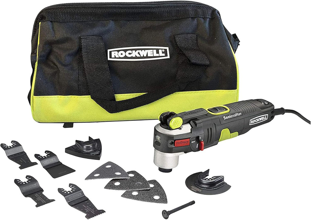 Rockwell AW400 F80 Sonicrafter 4.2 Amp Oscillating Multi-Tool with 9 Accessories and Carry Bag H14157