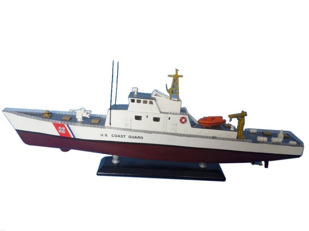 Hampton Nautical USCG Coastal Patrol Boat 18 Wooden Model Boat D495814