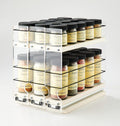 Vertical Spice - 222x1.5x11 DC - Spice Rack - 3 Drawers - 15 Regular/15 Half-size Capacity - Cabinet Mounted