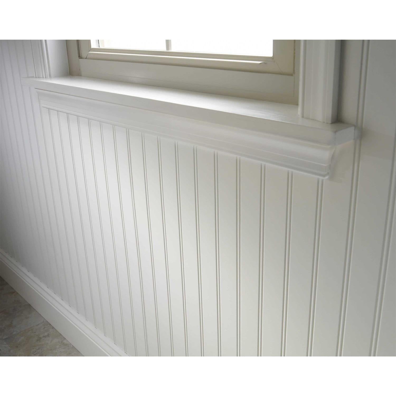 48-in x 96-in Beaded White Hardboard Wall Panel J498071