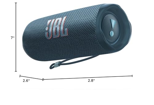 JBL Flip 6 Portable Bluetooth Speaker, IPX7 Waterproof, Blue H15391